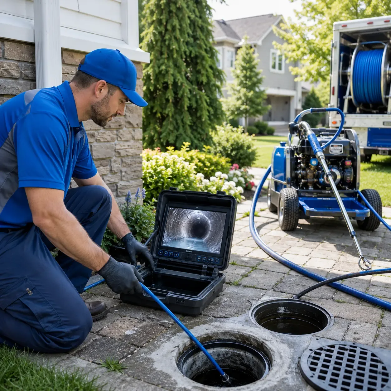 Outdoor drain cleaning professionals serving Breaks, VA